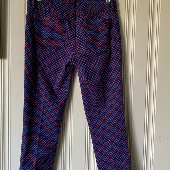 Tory Burch Pants Blue/Red 25W - Picture 6 of 8